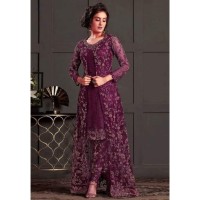 Indian Net Georgette With Embroidery Work  ET - 1227