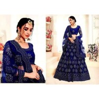 Indian Replica Georgette lehenga with Embroidery work ET - 1243