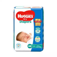 Huggies Dry Baby Diaper New Born Belt Up to - 5 kg - 60 pcs