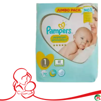 Pampers Baby Dry 1 Jumbo Plus Belt Newborn 2-5 kg - 72 pcs