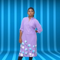Cotton Hand Print Kurti -EK2161