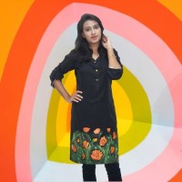 Cotton Hand Print Kurti -EK2162
